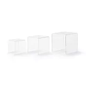 【MUJI 無印良品】壓克力ㄇ字展示架/方型.3入組寬型.3入組