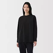【MUJI 無印良品】女速乾平織布長袖套衫 S 黑色