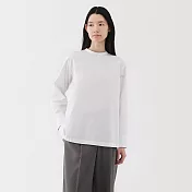 【MUJI 無印良品】女速乾平織布長袖套衫 S 白色