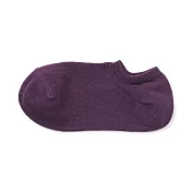 【MUJI 無印良品】女棉混淺口直角襪23-25cm 深紫