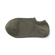 【MUJI 無印良品】女棉混淺口直角襪23-25cm 卡其綠