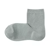 【MUJI 無印良品】女足口柔軟舒適直角短襪23-25cm 煙燻綠