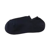 【MUJI 無印良品】女棉混淺口直角襪23-25cm 深藍