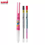 (限量1筆2芯送1)UNI UE3H-258DS 開心筆三色筆筆管+ 0.38mm紅&黑筆芯 唐老鴨&黛絲