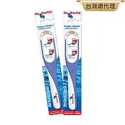 德國漱佳 2合1潔舌棒-專業型 二入組(顏色隨機)