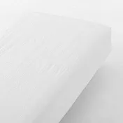 【MUJI 無印良品】柔舒水洗棉床包/S /單人/ 柔白