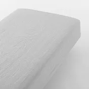 【MUJI 無印良品】柔舒水洗棉床包/D/灰色【成品尺寸】140*198*30cm 附鬆緊帶。【適用尺寸】140*200*18-28cm。