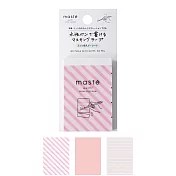 【日本Mark’s】水性筆可寫紙膠帶Sheets裁切貼紙型 ‧ 條紋/粉