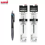 (限量1筆2芯送1)UNI SXN-150 國民溜溜筆 0.5土耳其灰綠