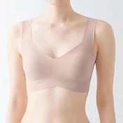 【MUJI 無印良品】女無痕背心式胸罩 S 黃橘