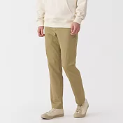 【MUJI 無印良品】男彈性綾織合身褲 76 淺米
