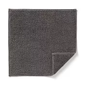 【MUJI 無印良品】棉柔軟毛巾手帕 墨灰