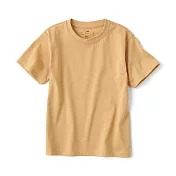 【MUJI 無印良品】兒童天竺圓領短袖T恤 110 芥黃