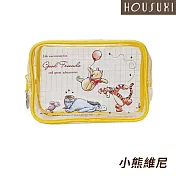 【HOUSUXI舒希】迪士尼系列-透明防潑水收納包L-A3(五款任選) 小熊維尼
