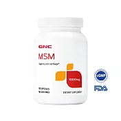 【GNC健安喜】MSM1000 膠囊食品90粒(調節生理機能/銀髮族)
