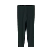 【MUJI 無印良品】女彈性天竺七分緊身褲 M 黑色