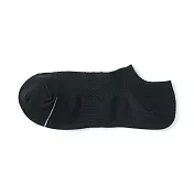 【MUJI 無印良品】男清爽舒適棉質淺口直角襪25-27cm 黑色