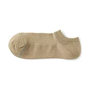 【MUJI 無印良品】男清爽舒適棉質淺口直角襪25-27cm 米色