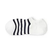 【MUJI 無印良品】男棉混淺口直角襪25-27cm 柔白直紋