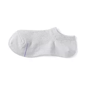 【MUJI 無印良品】女清爽舒適棉質淺口直角襪23-25cm 淺灰