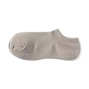 【MUJI 無印良品】女清爽舒適棉質淺口直角襪23-25cm 淡棕