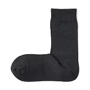 【MUJI 無印良品】女足口柔軟莫代爾混輕薄直角襪23-25cm 深灰