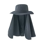 【MUJI 無印良品】遮陽有簷帽56.5-59cm 灰白