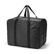 【MUJI 無印良品】可折疊撥水加工波士頓包(75L用) 黑色