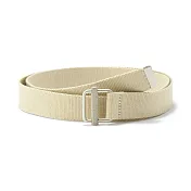 【MUJI 無印良品】可調式織帶皮帶 米黃