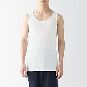 【MUJI 無印良品】男涼爽柔滑坦克背心 S 白色