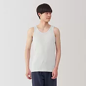【MUJI 無印良品】男清爽舒適棉質坦克背心 S 淺灰