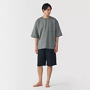 【MUJI 無印良品】男透氣短袖家居睡衣 L 卡其綠