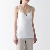 【MUJI 無印良品】女柔滑罩杯式細肩帶 L 白色