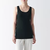 【MUJI 無印良品】女柔滑罩杯式坦克背心 S 黑色