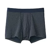 【MUJI 無印良品】男棉天竺拳擊內褲 S 深藍紋樣