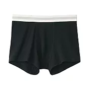 【MUJI 無印良品】男柔滑低腰拳擊內褲 S 黑色