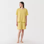 【MUJI 無印良品】女涼感短袖家居睡衣 S 黃色