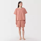 【MUJI 無印良品】女涼感短袖家居睡衣 S 粉紅