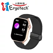 ERGOLINK 人因 SW320 AMOLED 2.13吋GPS定位通話腕錶 黑爵金