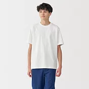 【MUJI 無印良品】男天竺圓領短袖T恤 M 白色