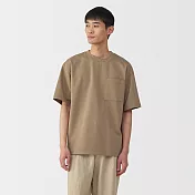 【MUJI 無印良品】男涼感寬版T恤 M 摩卡棕