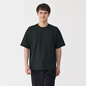 【MUJI 無印良品】男涼感寬版T恤 M 黑色