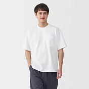 【MUJI 無印良品】男涼感寬版T恤 M 白色