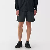【MUJI 無印良品】男撥水加工尼龍可攜式短褲 S 黑色