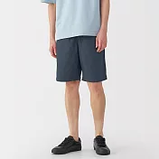 【MUJI 無印良品】男水洗平織布舒適短褲 S 墨灰