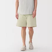 【MUJI 無印良品】男彈性綾織短褲 S 米黃
