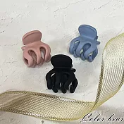 【卡樂熊】基本磨砂鏤空3入組造型髮夾/抓夾(三色)- 摩登活力