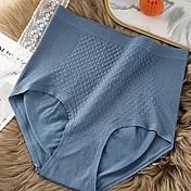 【唯蜜色】無縫高腰收腹塑身提臀三角女用內褲 孔雀藍