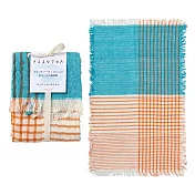 【日本Habituel】吸水紗布純棉 萬用擦拭布巾 ‧ 格紋(藍)