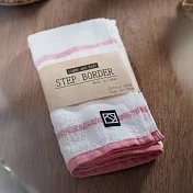 【日本金野毛巾】日本大阪泉州 條紋薄手純棉毛巾 ‧ 紅